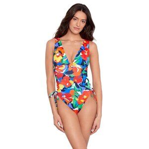 Lauren Ralph Lauren Women’s Size 10 Floral Tropical Print One Piece Swimsuit